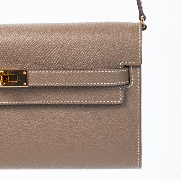 Hermes Kelly To Go Etoupe Epsom Leather GHW Wallet - Picture 7 of 14